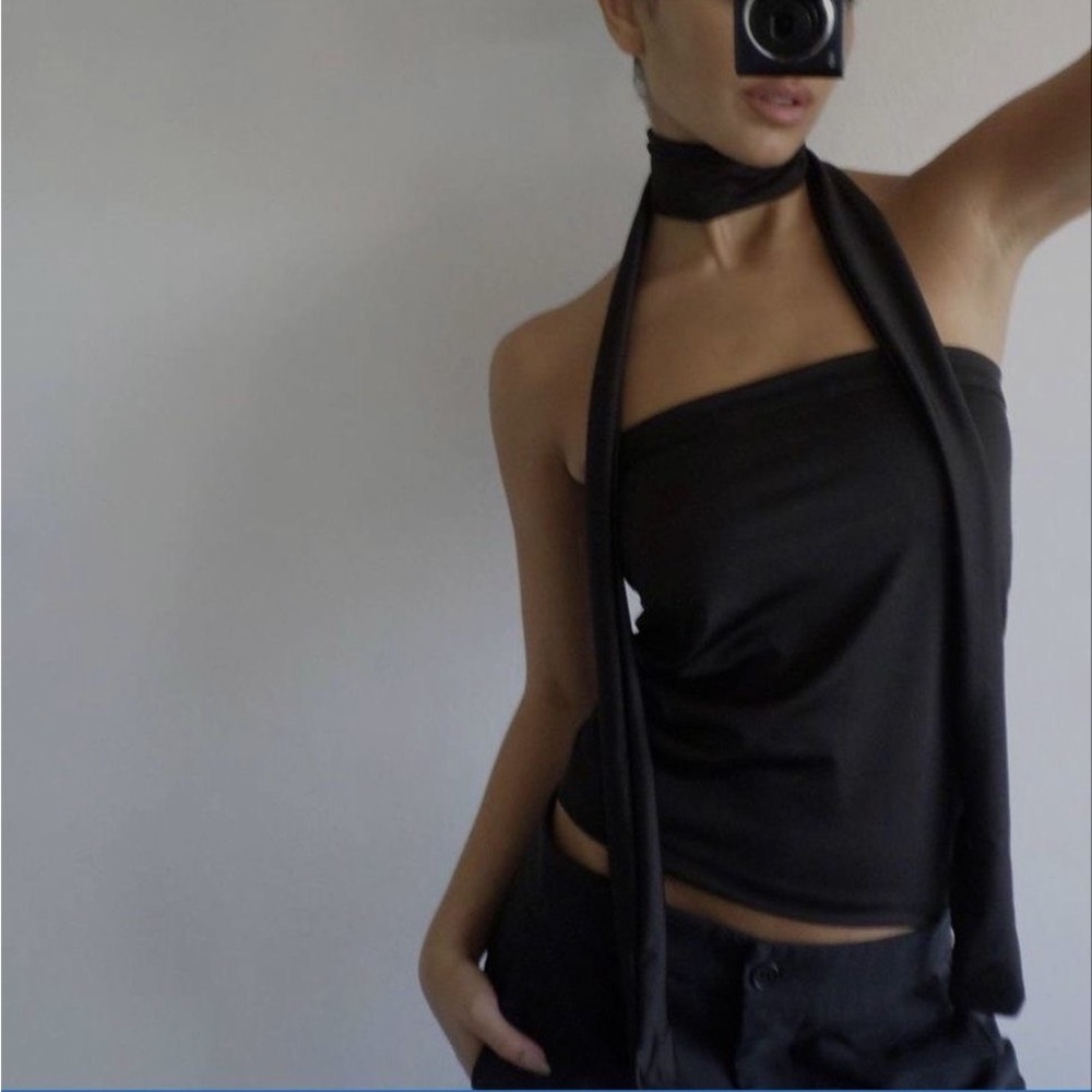 thin black scarf